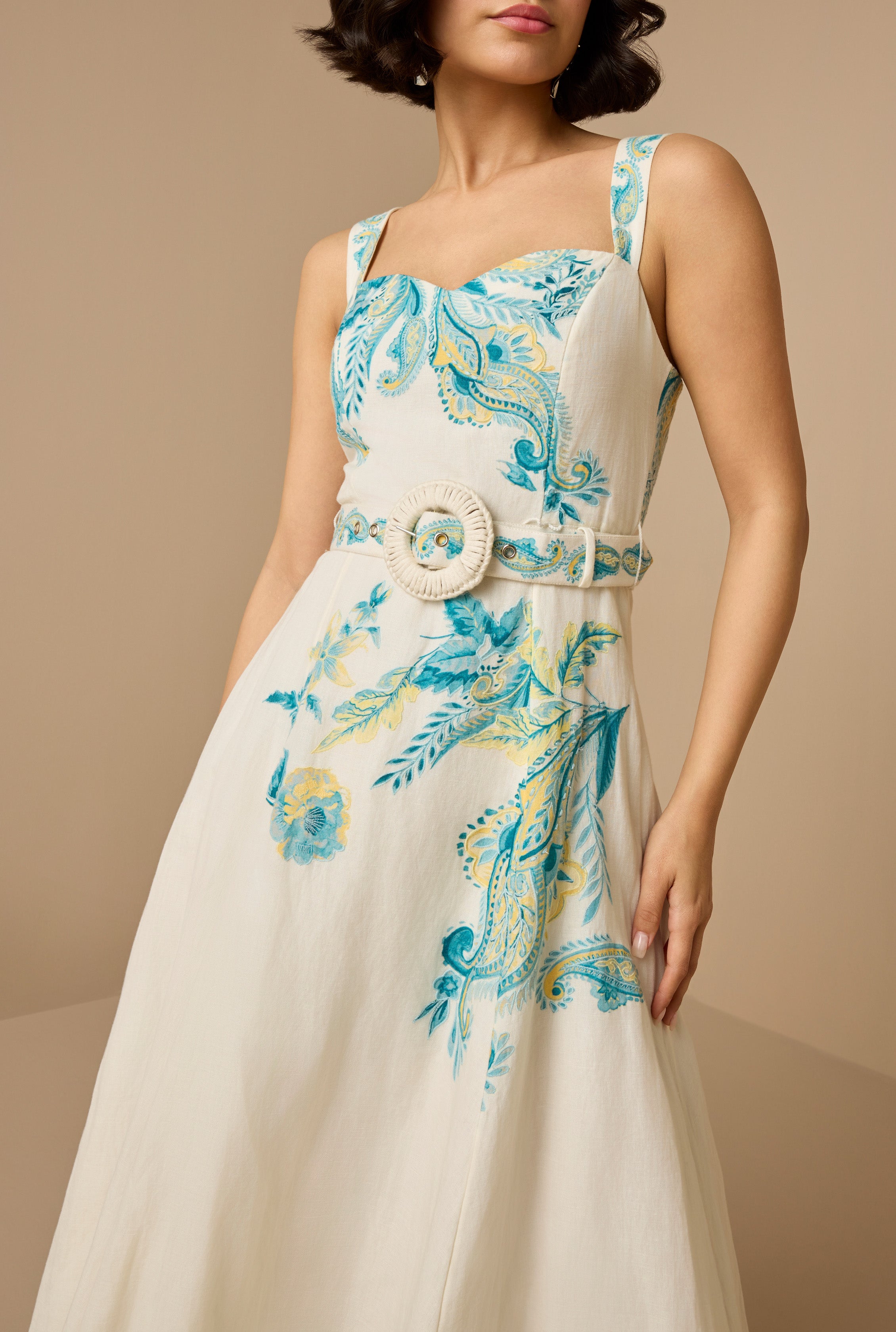 asher midi dress hemant and nandita Amari Midi Dress M