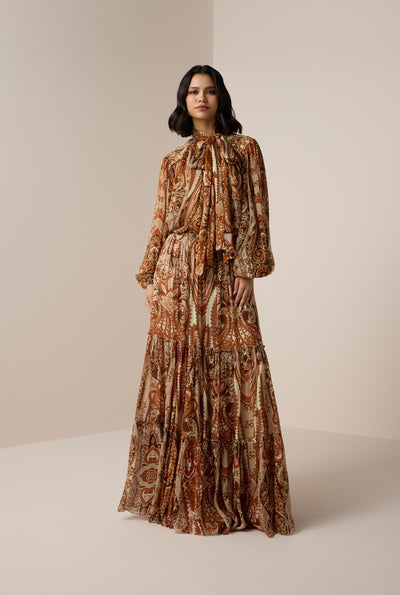 Rida Tiered Maxi Skirt