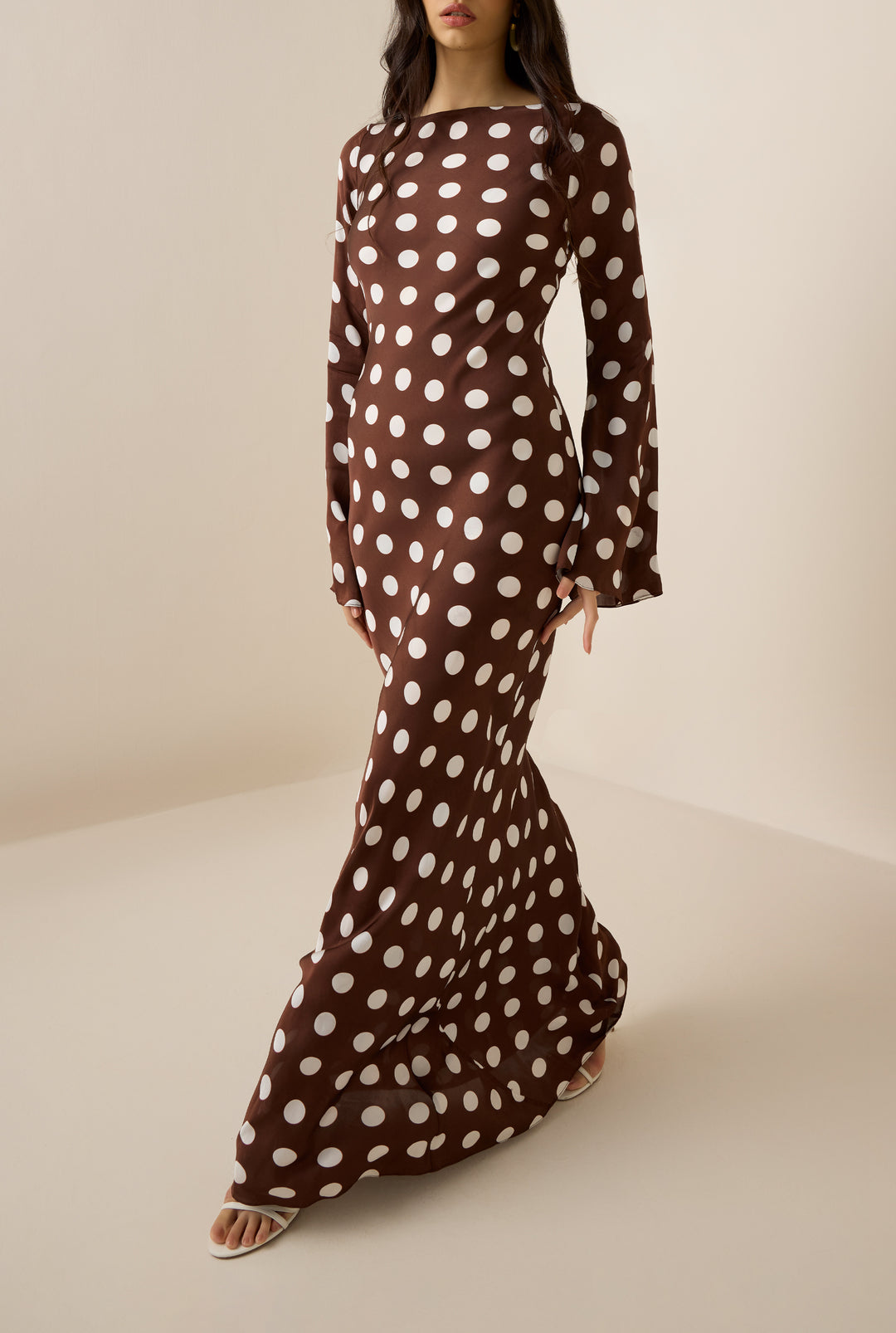 Herlipto Tiered Polka-Dot Long Dress（Tiered Polka-Dot