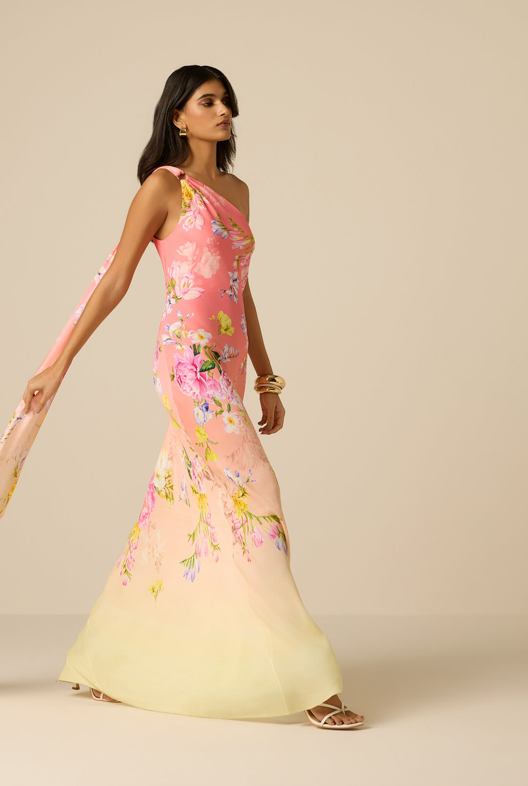 one shoulder traditional dresses Avya One Shoulder Dress L