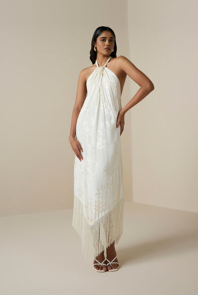 Aura Halter Neck Maxi Dress  Hemant & Nandita