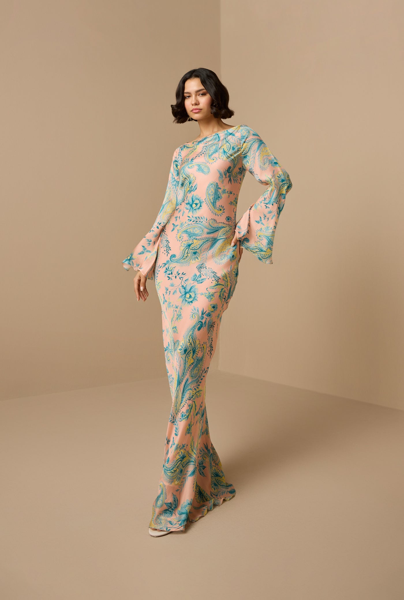 hemant and nandita long sleeve dress Shifa Long Dress XS