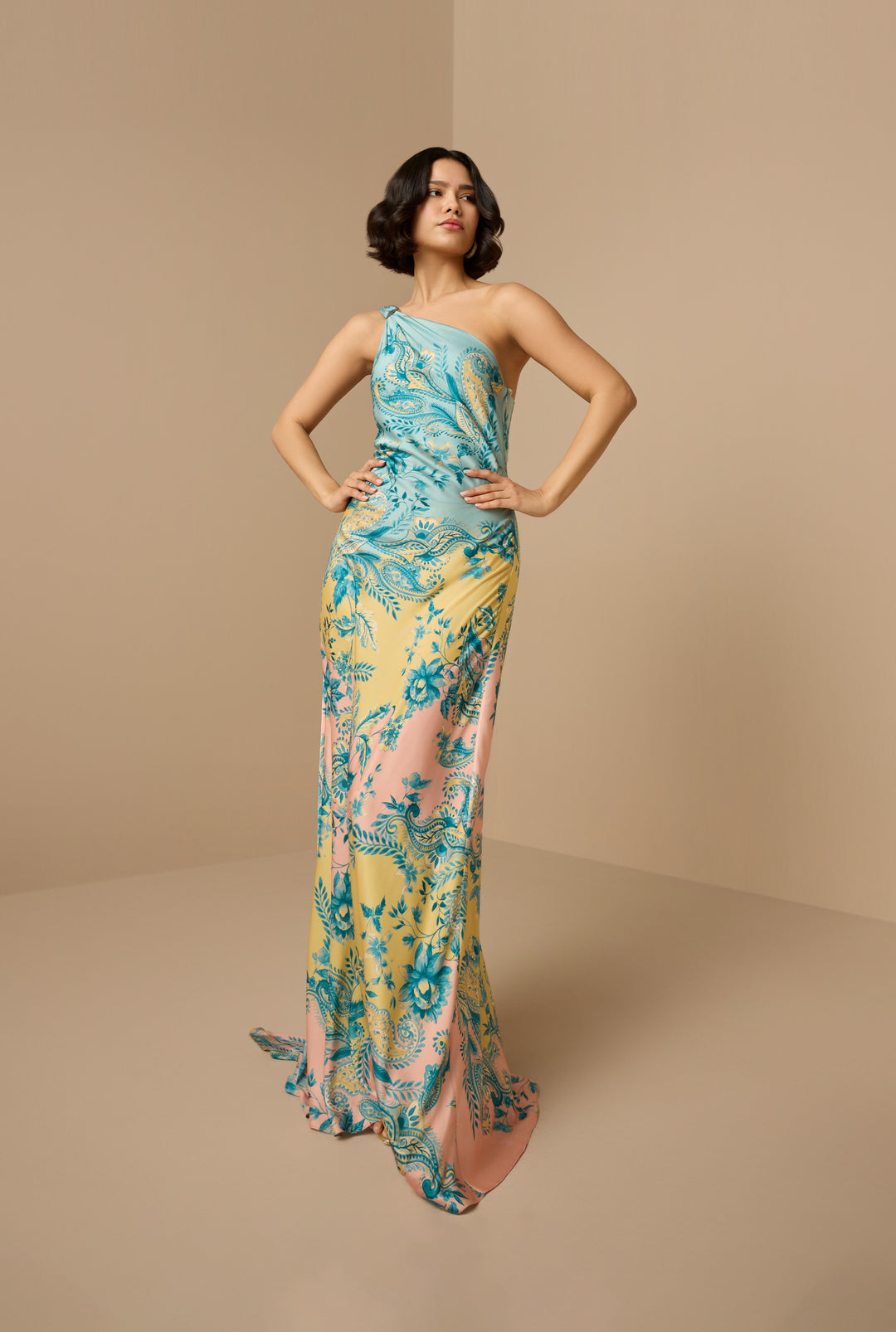Wani One Shoulder Dress – Hemant & Nandita