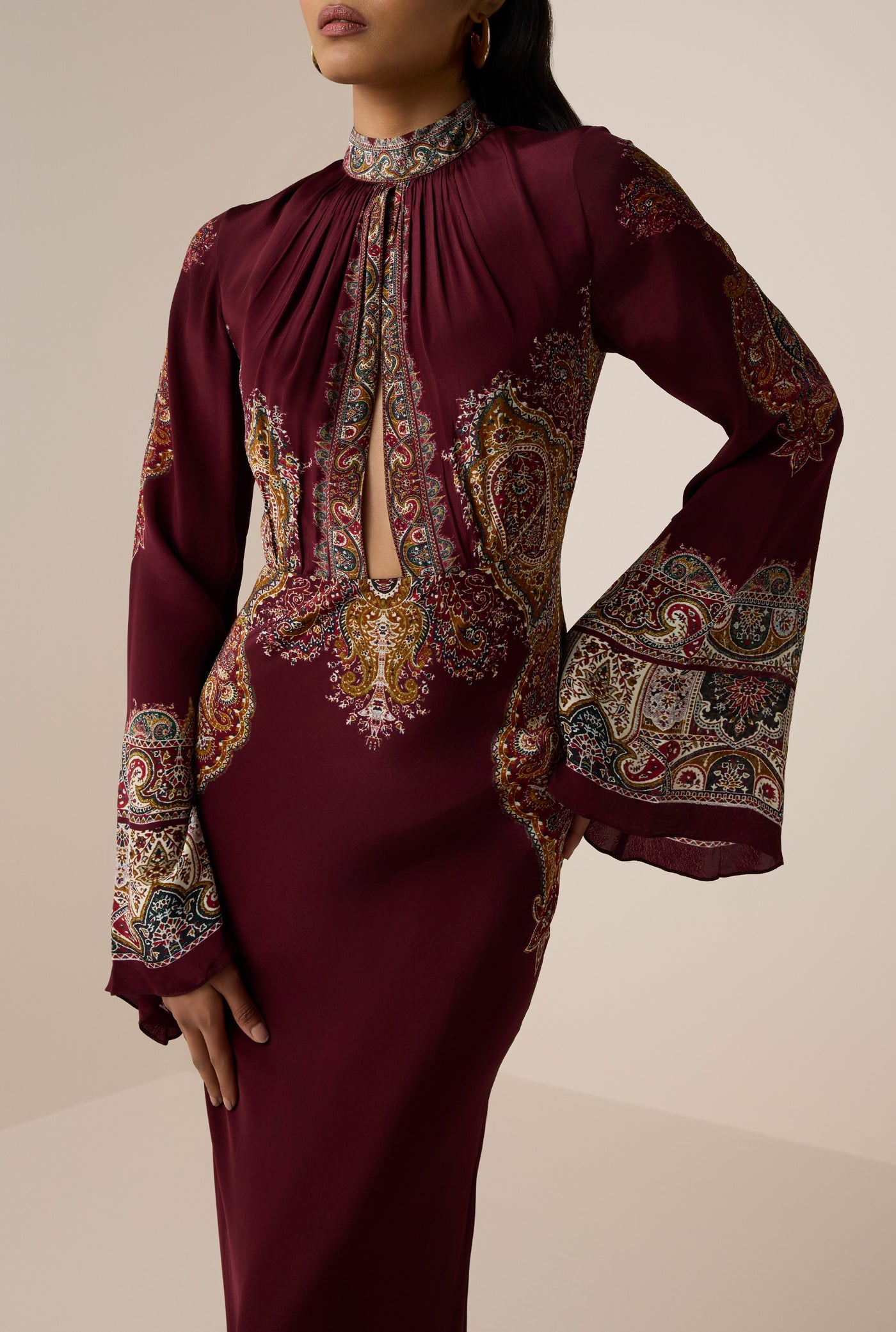 hemant and nandita long sleeve dress Sama Long Dress