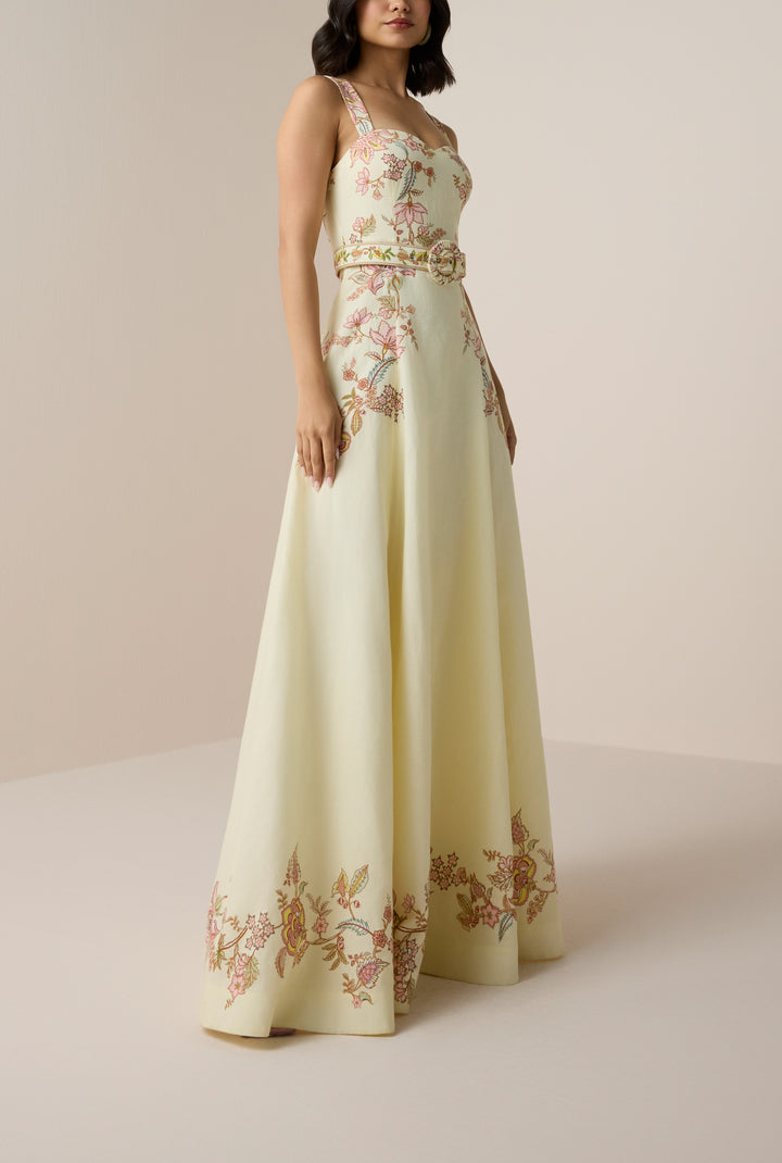 Riah Buckle Long Dress S