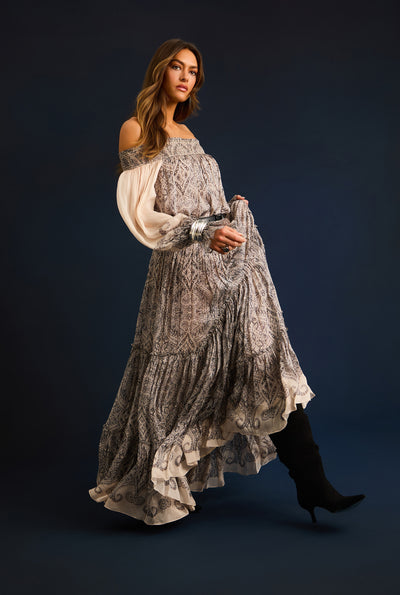 Chavi Tiered Maxi Skirt