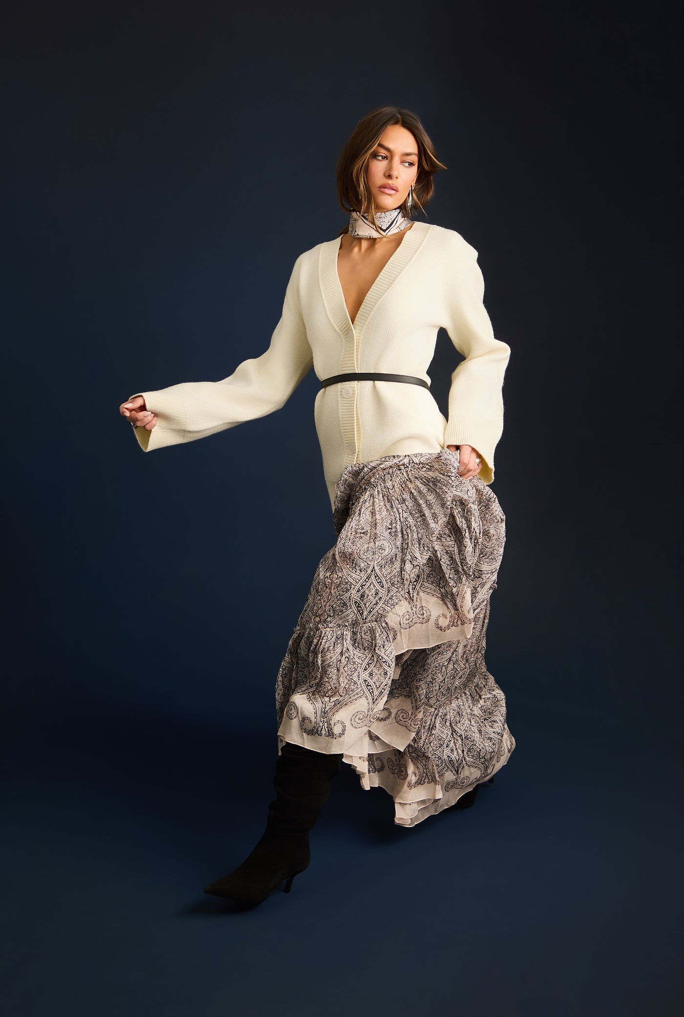 Chavi Tiered Maxi Skirt