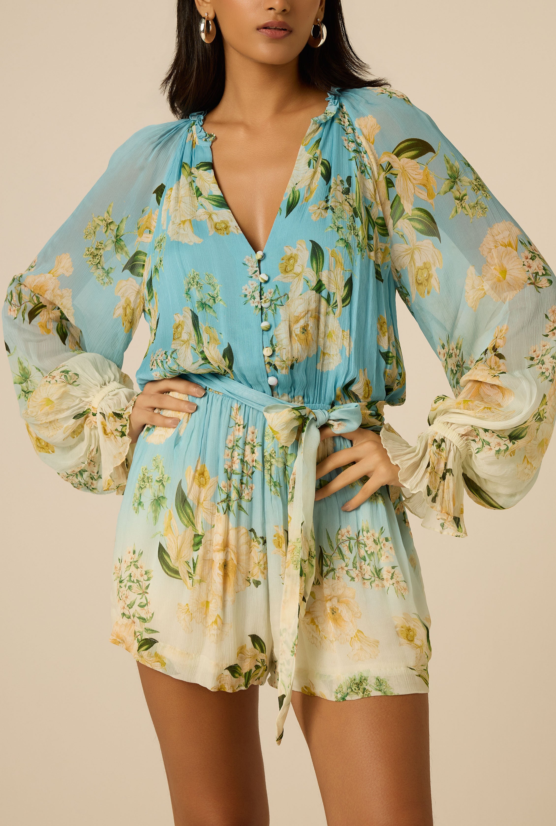 Ajia Belt Romper – Hemant & Nandita