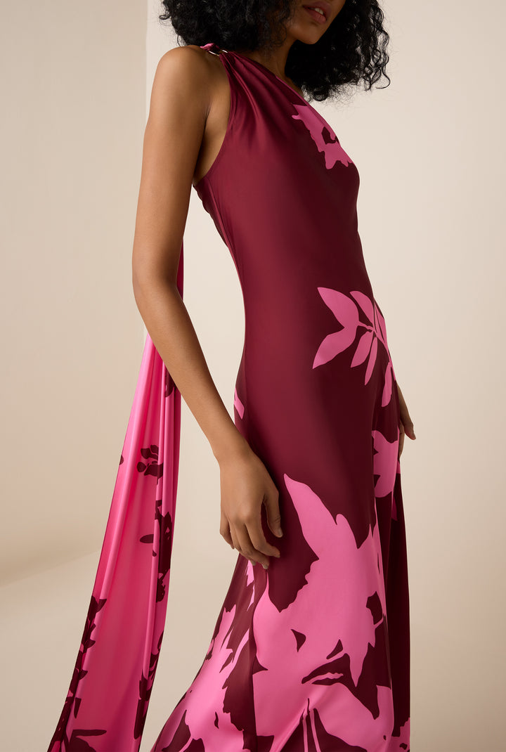 open lace back dress Tehr One Shoulder Long Dress – Hemant & Nandita