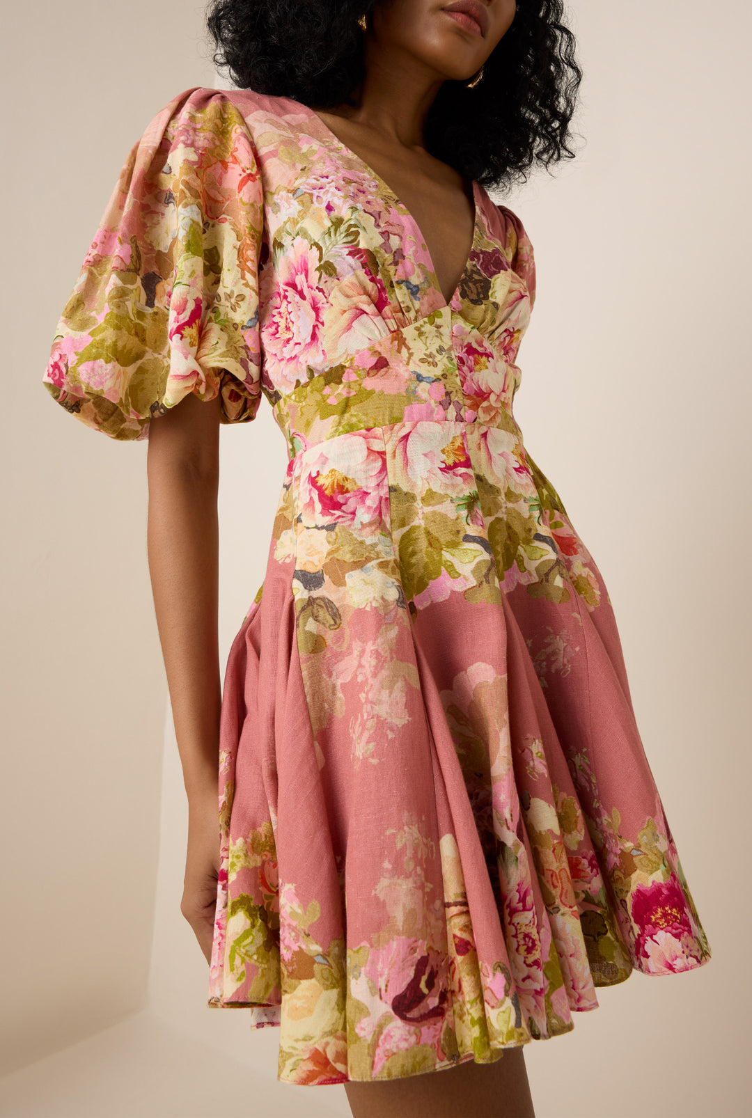 ワンピース Simon flare dress andmary Noe Midi Dress Yellow in Semi Lycra - High Summer 24