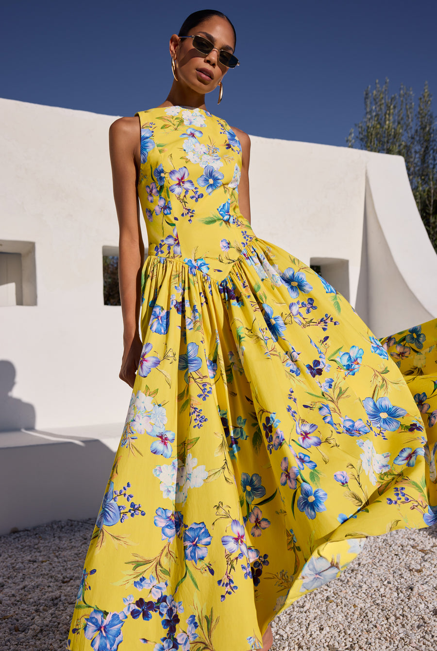 Ayka Boat Neck Midi Dress