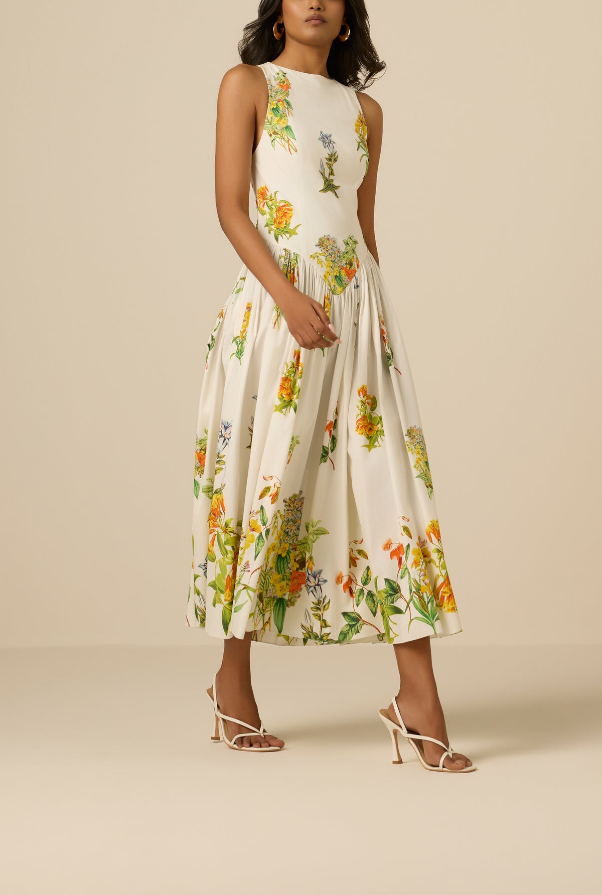 Baku Boat-Neck Midi Dress XS