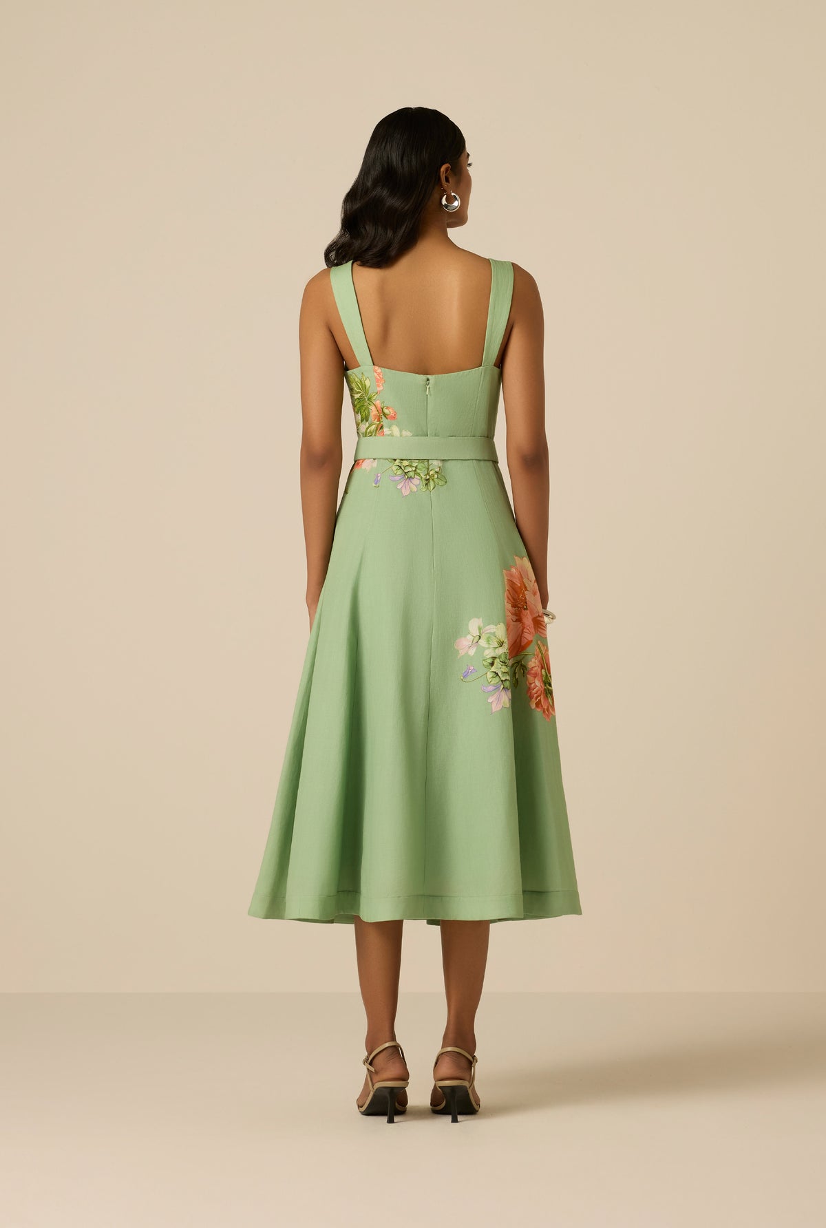 Cove Buckle Midi Dress Green - Hemant & Nandita XL Cove Buckle Midi Dress Green - Hemant & Nandita XL