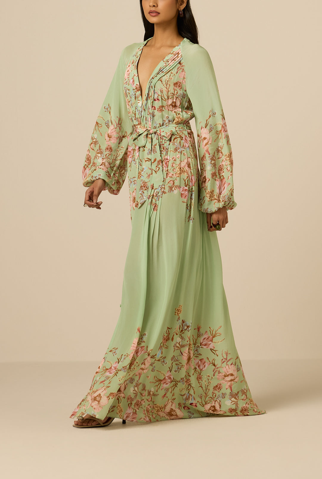 pintuck maxi dress Ezra M newFashionify Size:8-Harvest Apron (only) Made from high Haute Hippie | Dresses