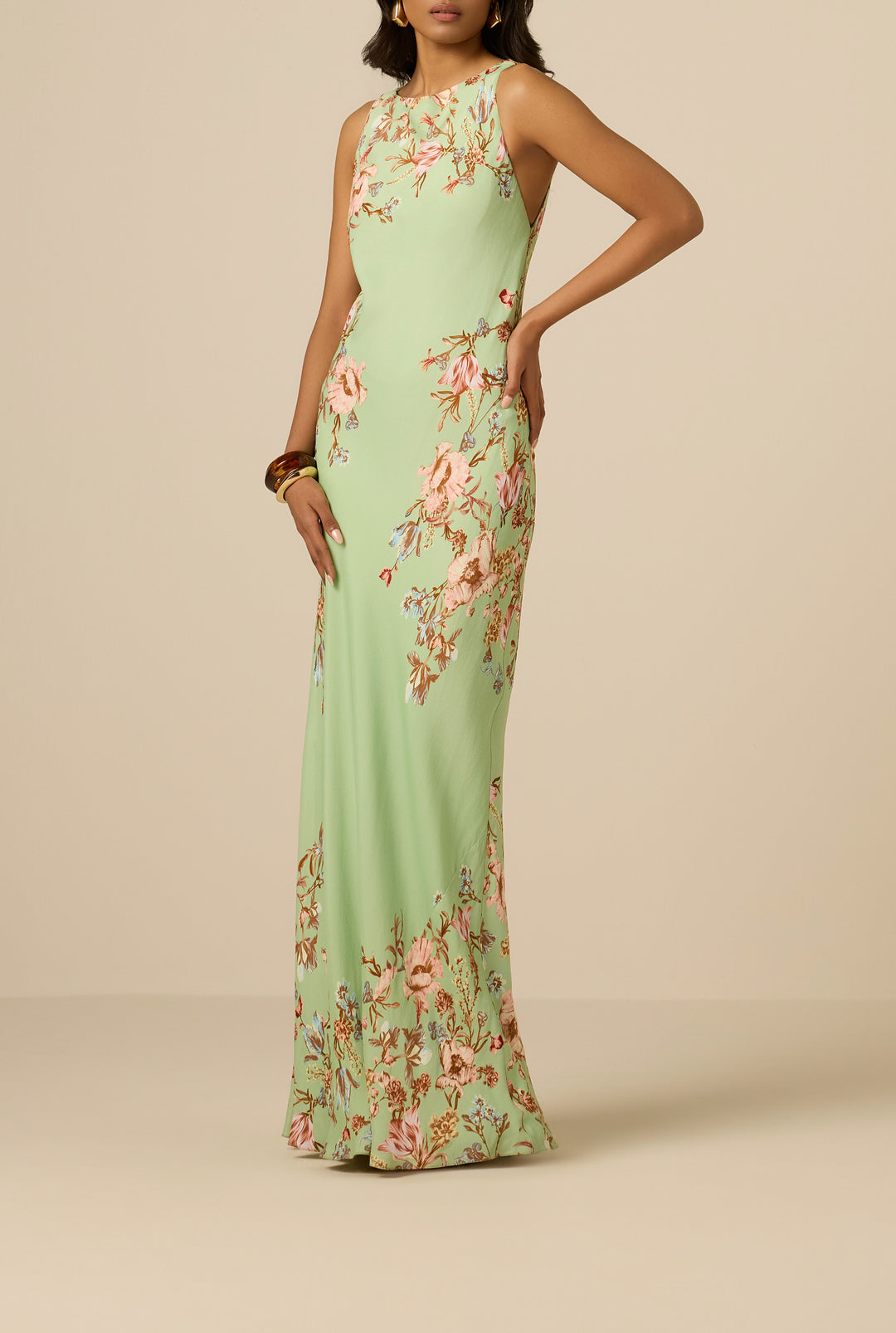 Ezra Bias Maxi Dress M