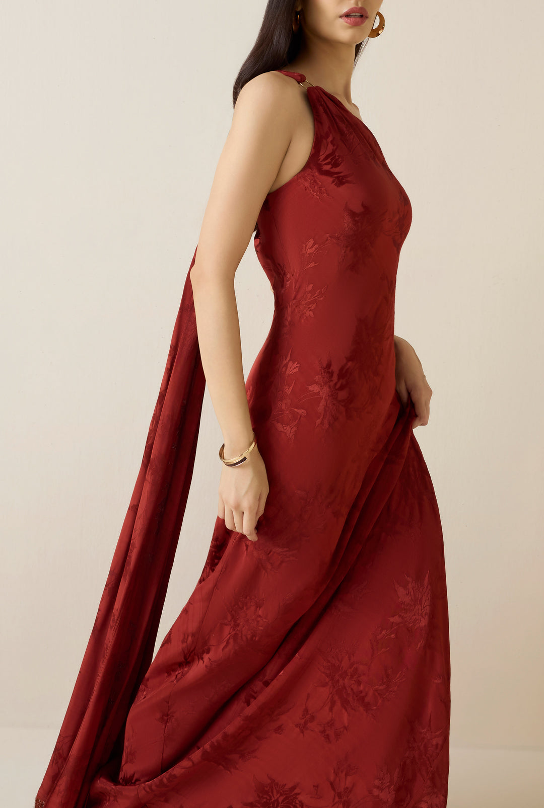 hemant and nandita maxi dress Long Dress With Buckle Belt