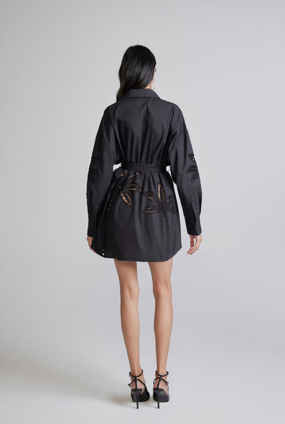 Lani Black Shirt Dress