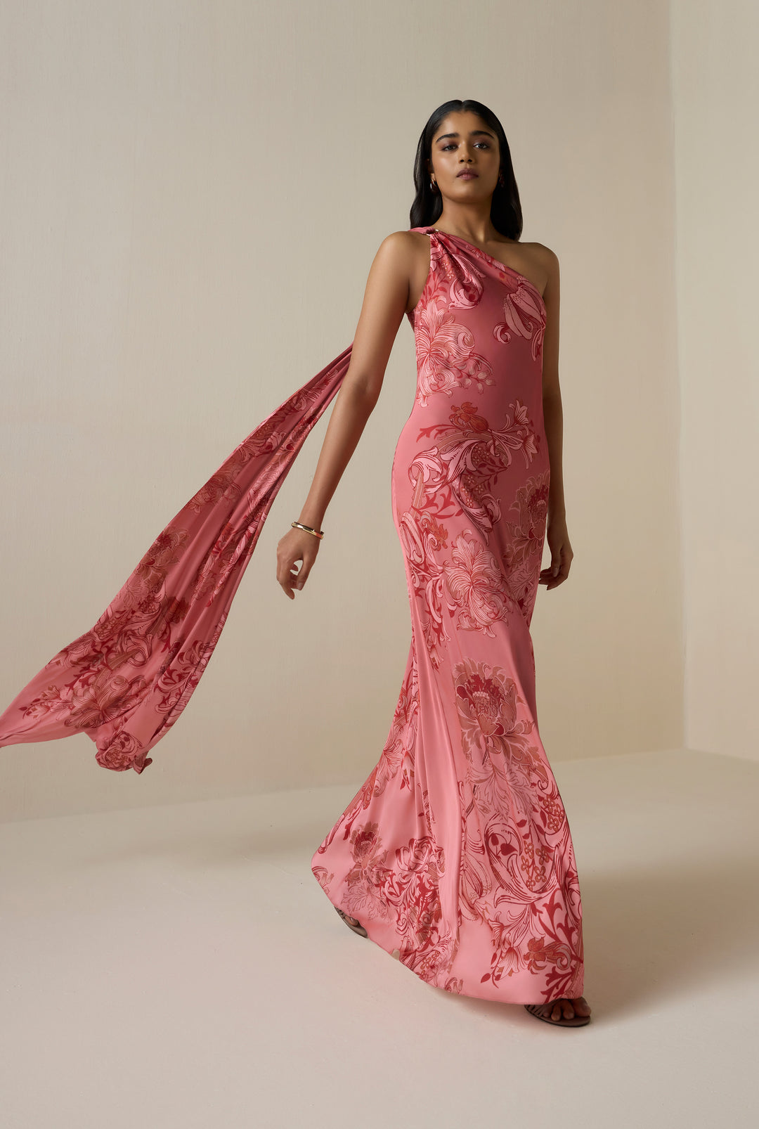 Vine One Shoulder Dress – Hemant & Nandita