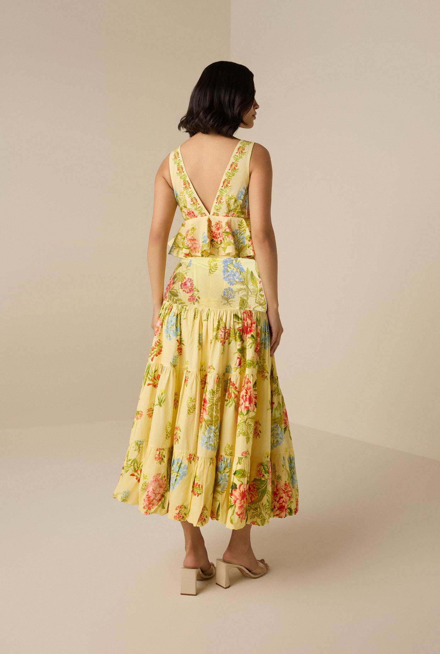 Dhun Horizontal Pleated Skirt
