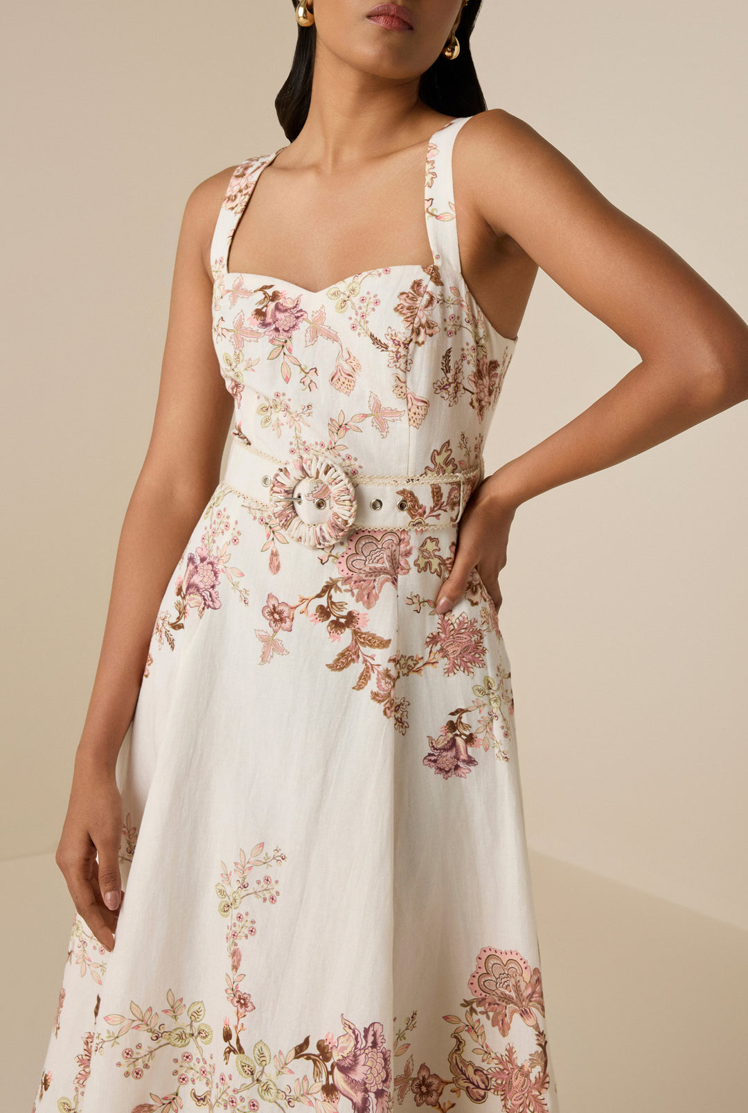 asher midi dress hemant and nandita Diza Cotton Midi Dress – Hemant & Nandita