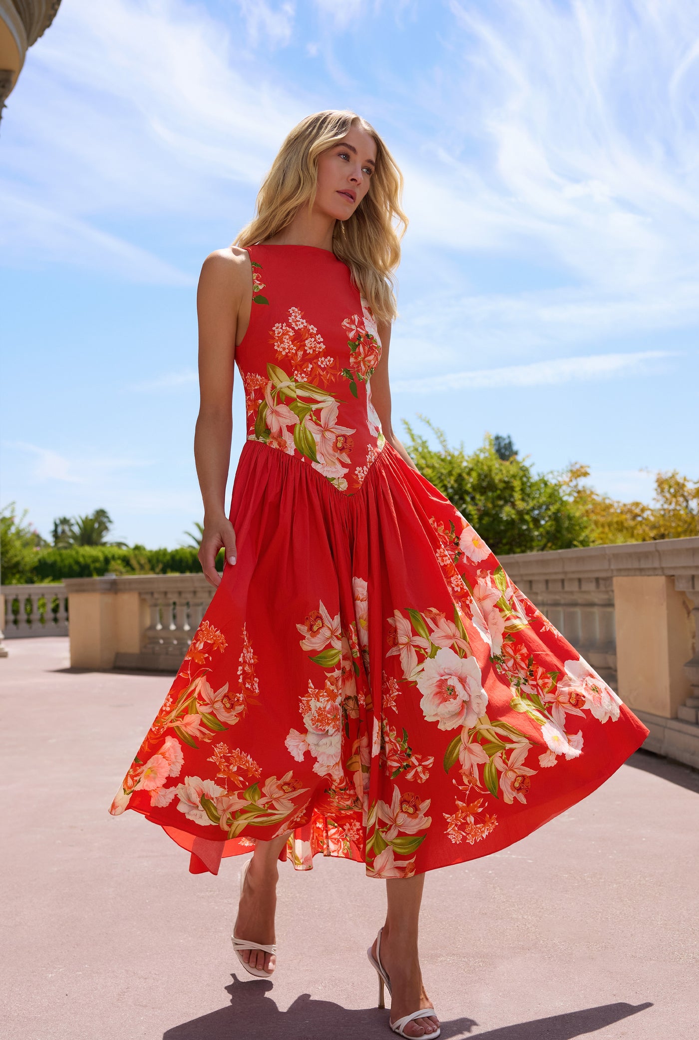 Hibi Boat Neck Midi Dress XS Hibi Boat Neck Midi Dress XS