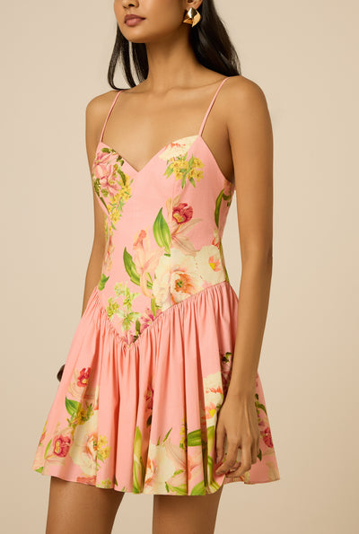 lena pink floral mini dress Lena Corset Mini Dress XL