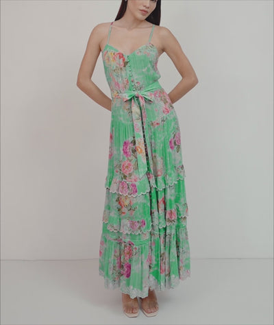 Anka Long Tie Up Dress