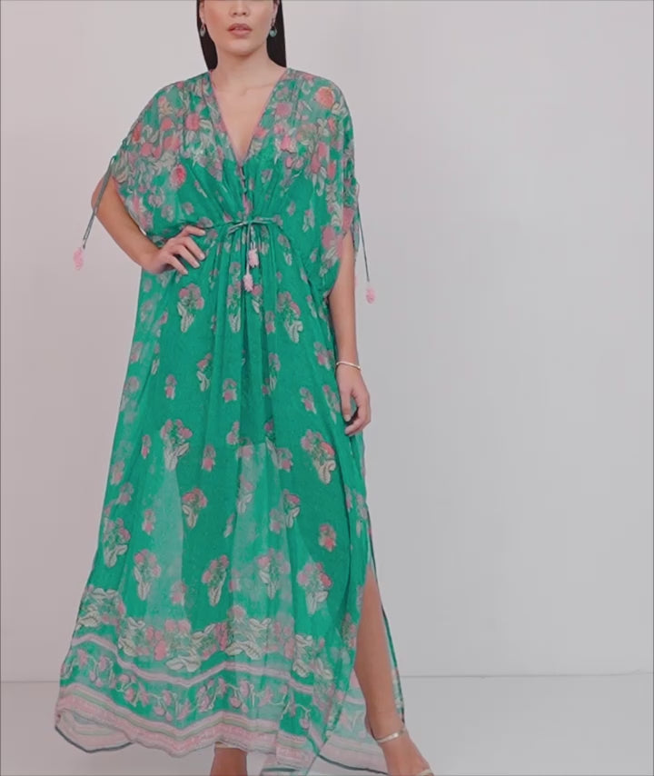 Isha Plunged Kaftan