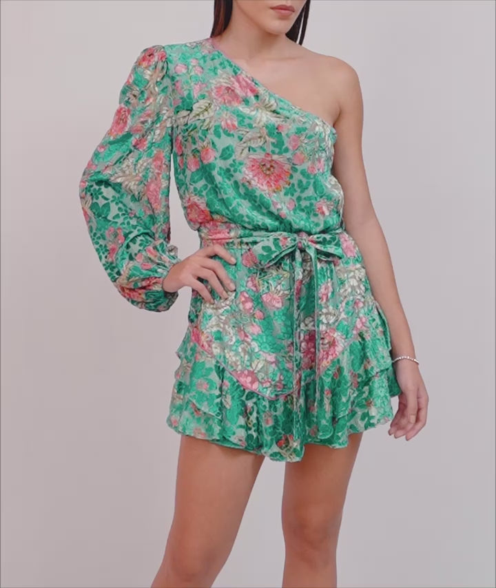 Isha One Shoulder Short Dress
