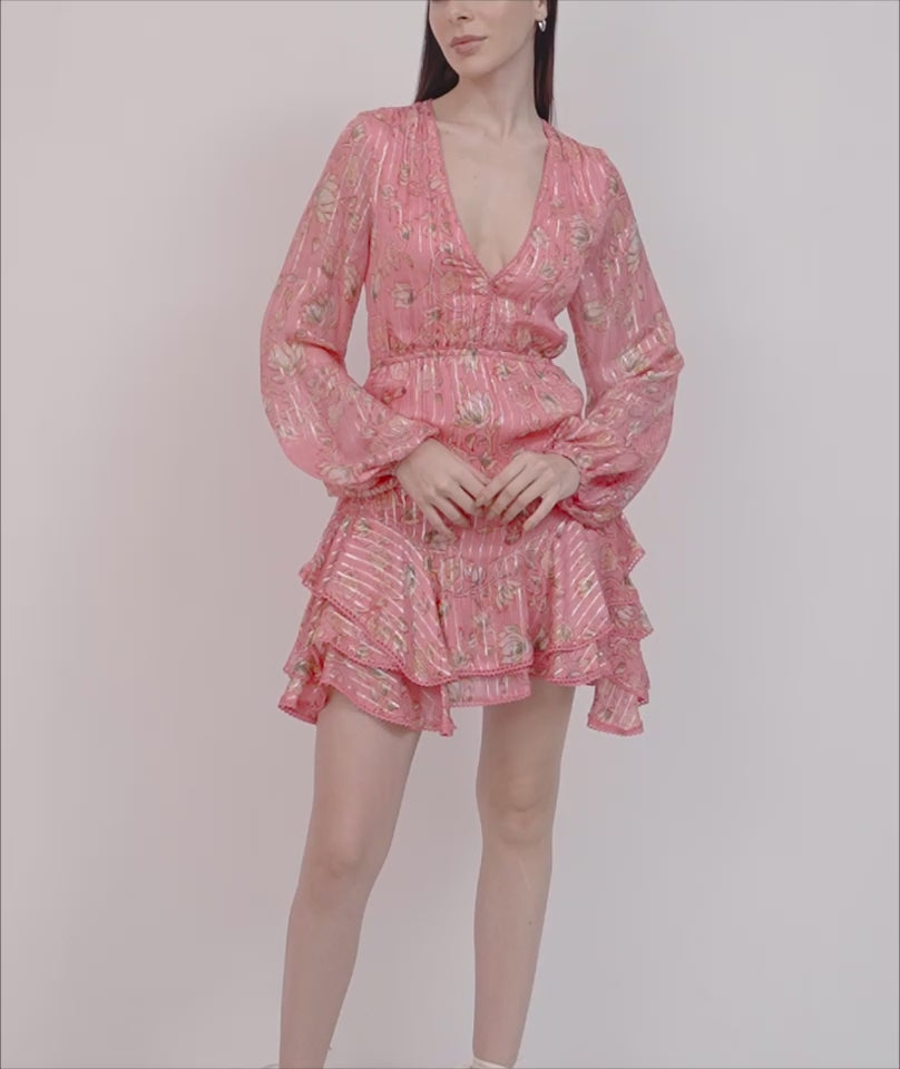 Roop Plunged Short Dress