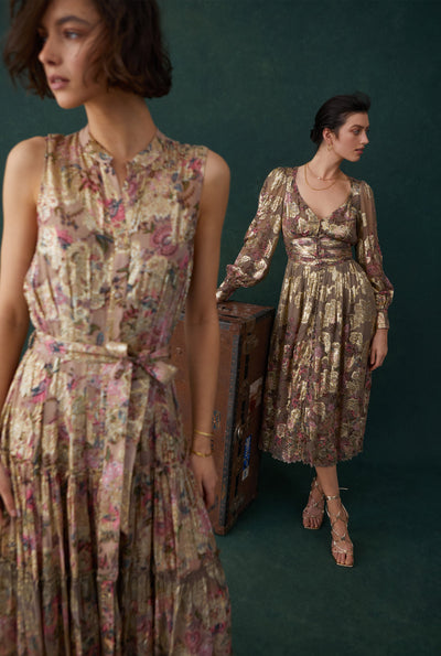 Fara Plunged Midi Dress