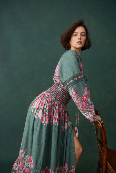 Sabi Plunged Long Dress