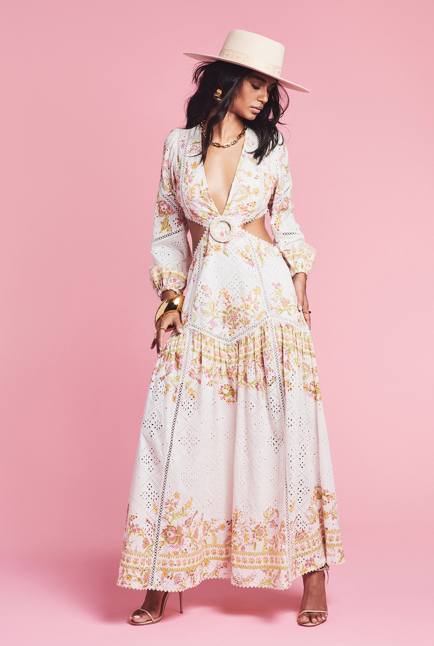 Aira Side Cut Long Dress